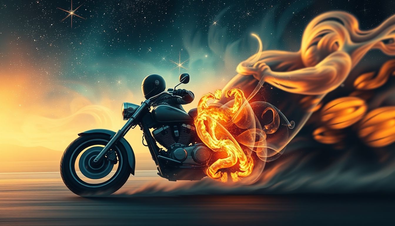 Dromen over een motorongeluk symboliseren vaak verlies van controle.