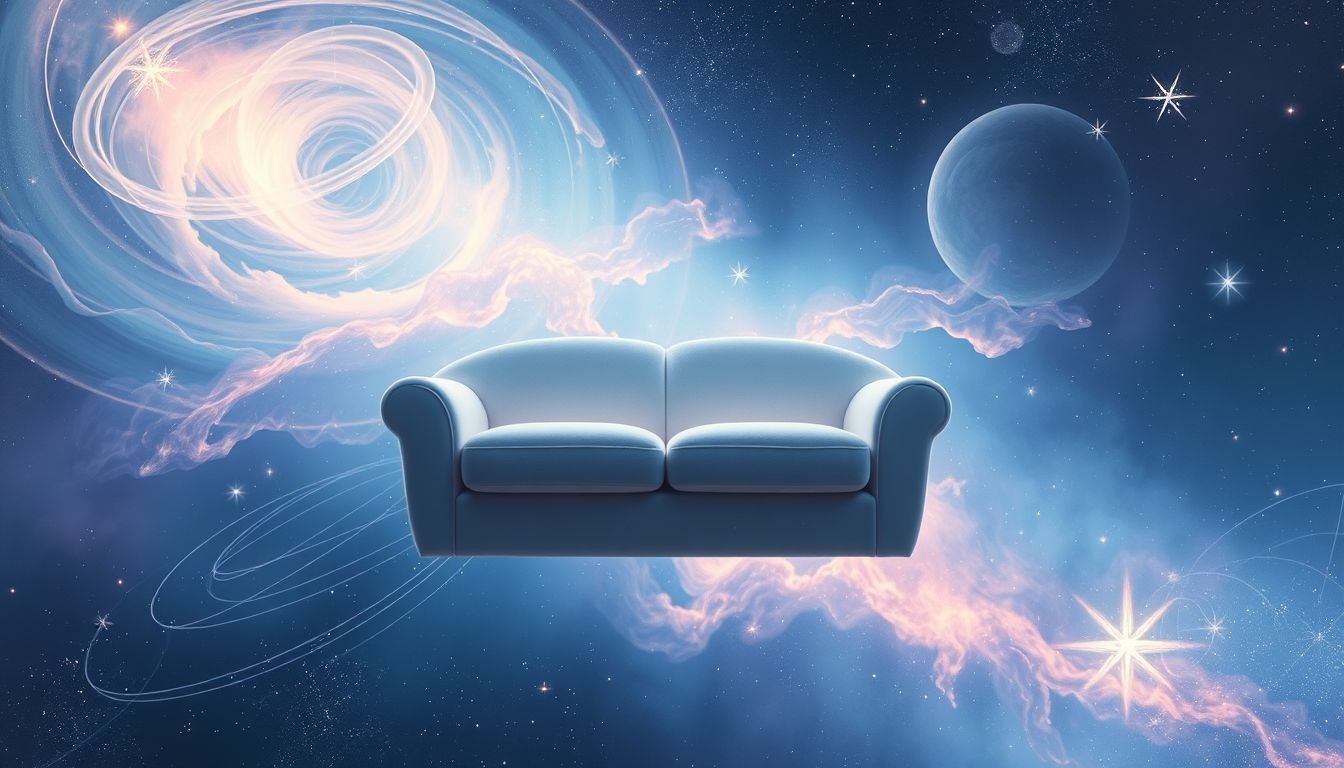 Een nieuwe tweezitsbank symboliseert frisse start en comfort in relaties.