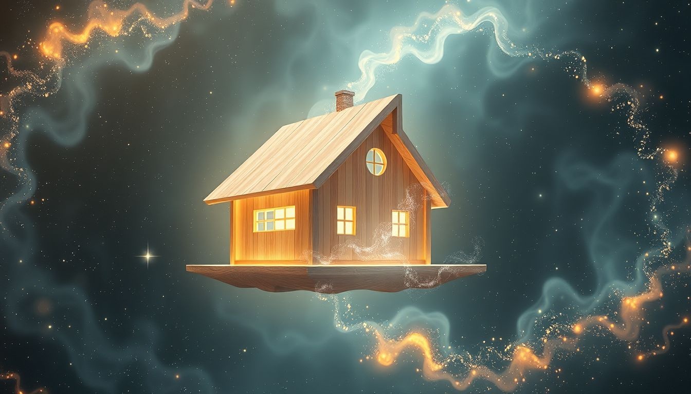 Een huis van elzenhout symboliseert groei en innerlijke bescherming.