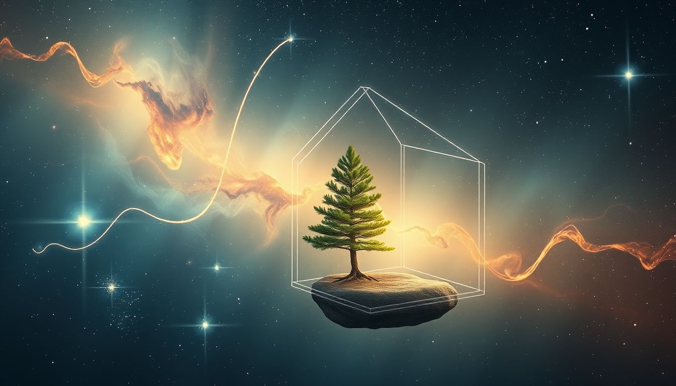 Een naaldboom in huis symboliseert innerlijke rust en bescherming.