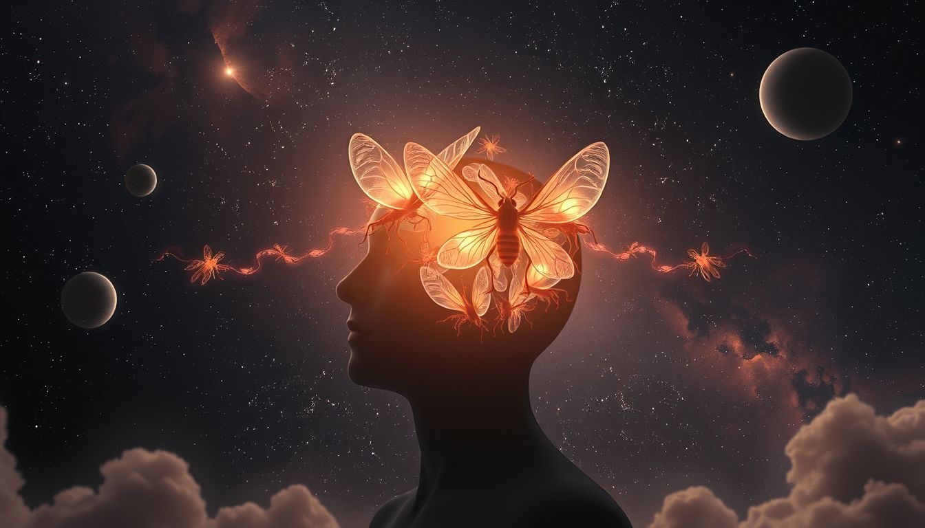 Een wants op je hoofd symboliseert irritatie en lastige gedachten.