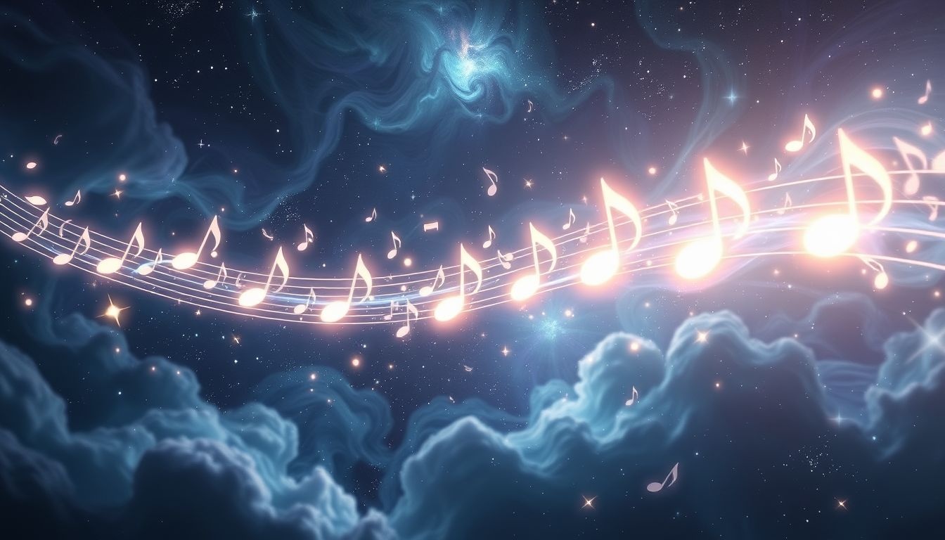 Dromen over het zingen van noten symboliseert creatieve expressie en harmonie.