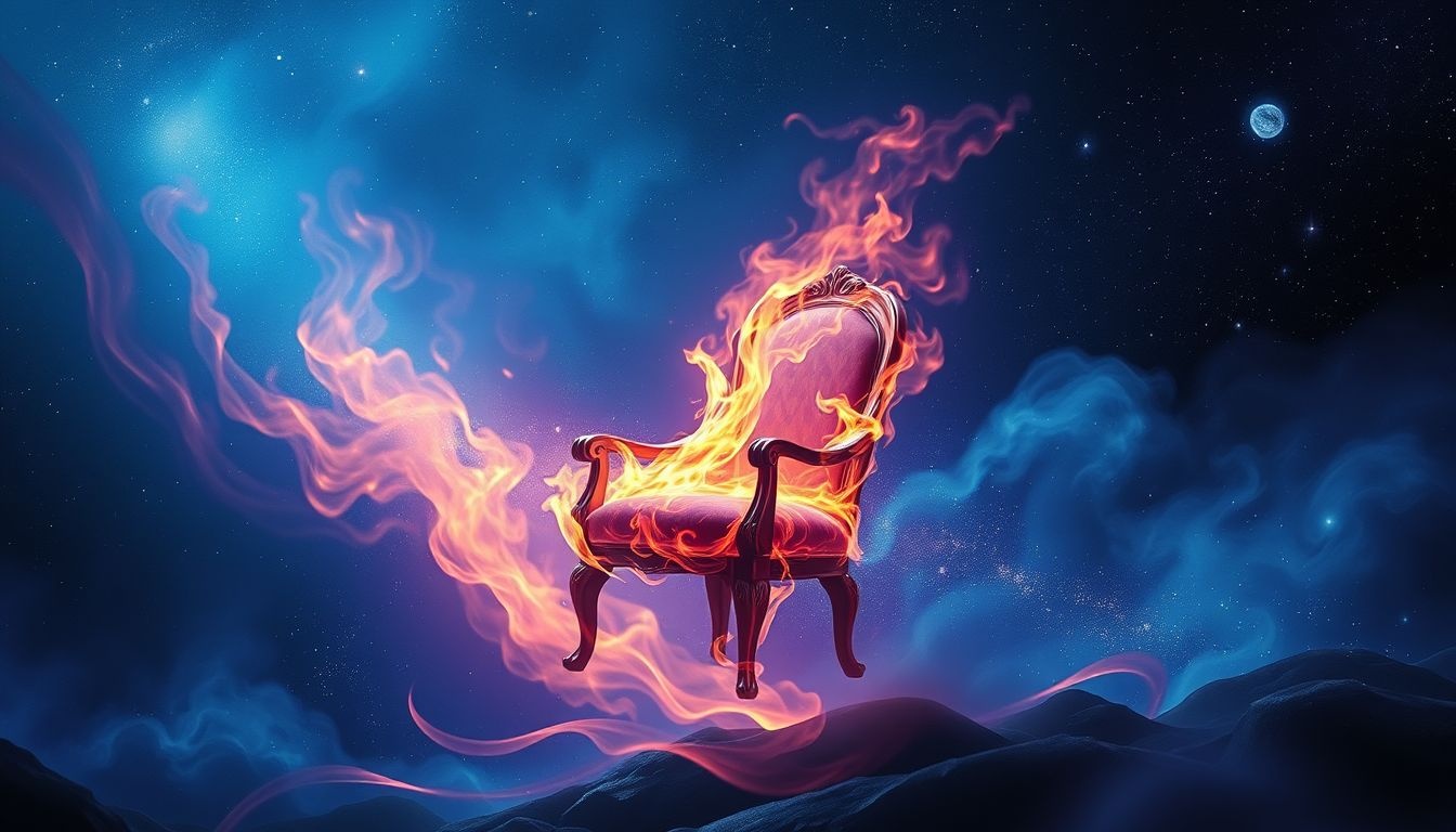 Een brandende stoel in dromen symboliseert vaak naderend gevaar.