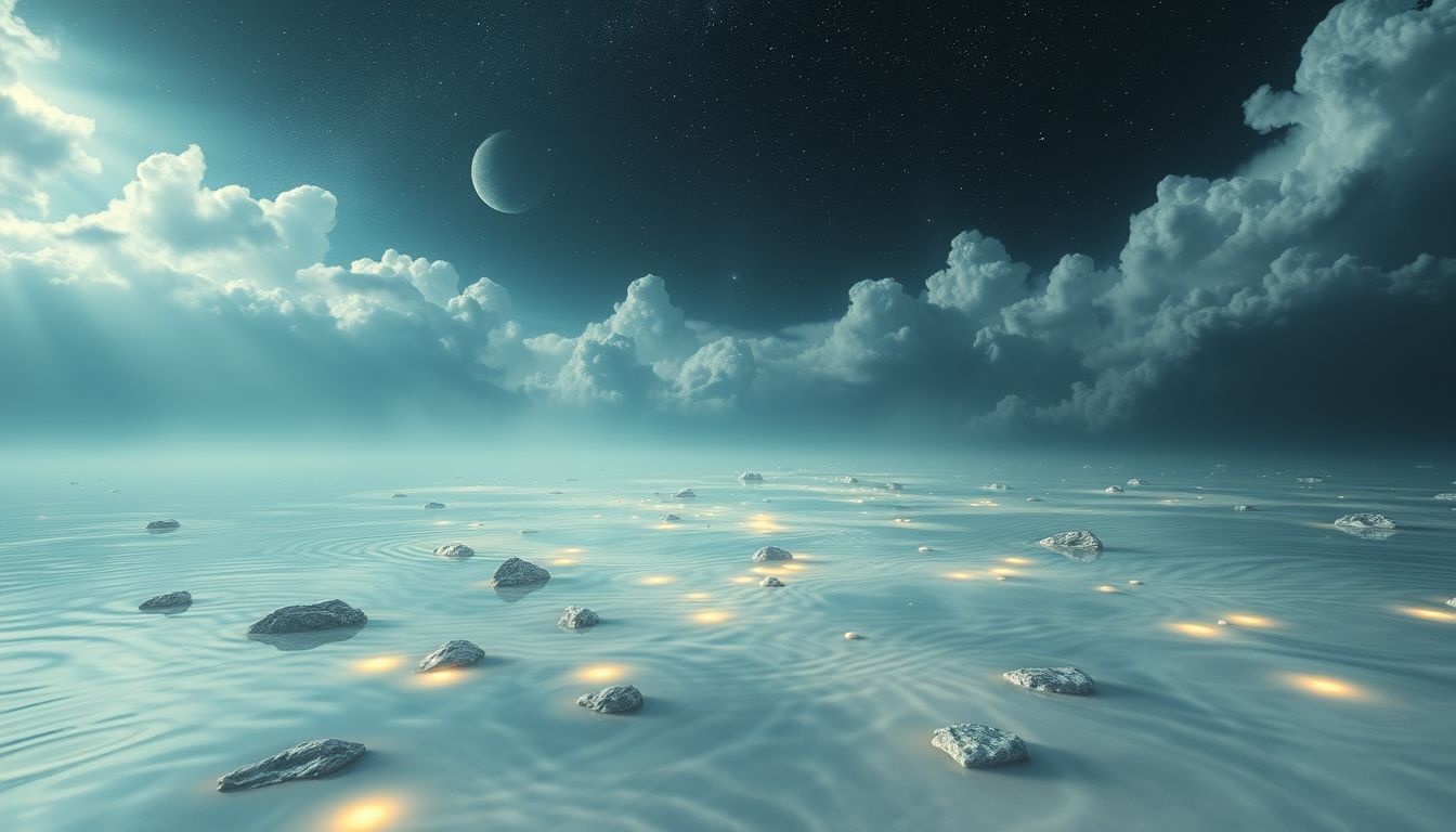 Een overstroomde vlakte symboliseert emotionele overweldiging en loslaten.