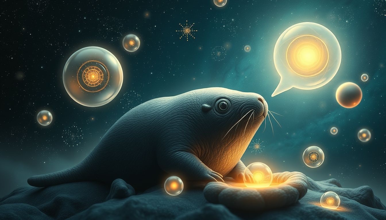 Een pratende mol symboliseert verborgen wijsheid die ontdekt wordt.