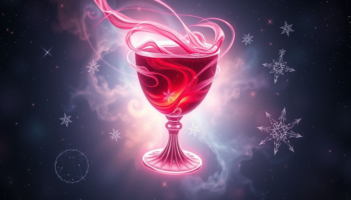 Een beker met bloed symboliseert intensiteit en levensenergie in dromen.