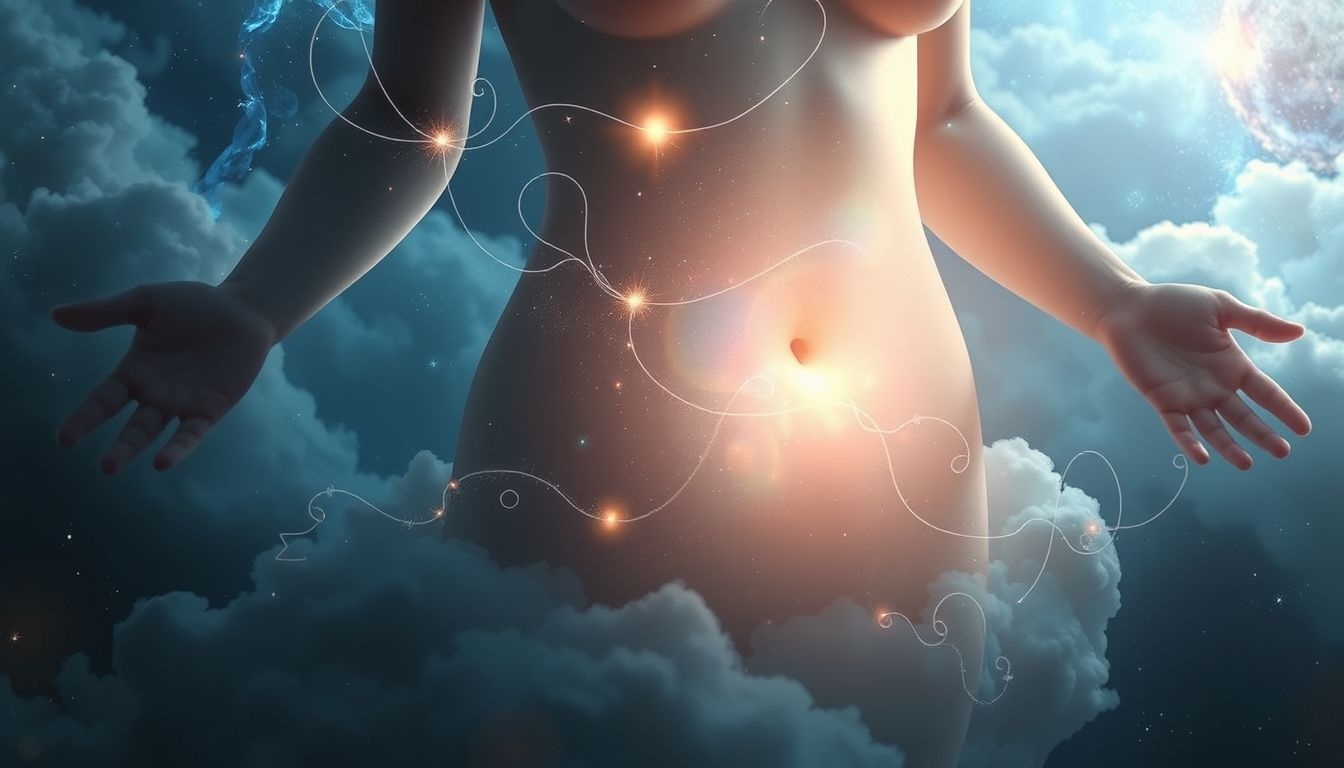 Een injectie in de buik symboliseert genezing en innerlijke transformatie.