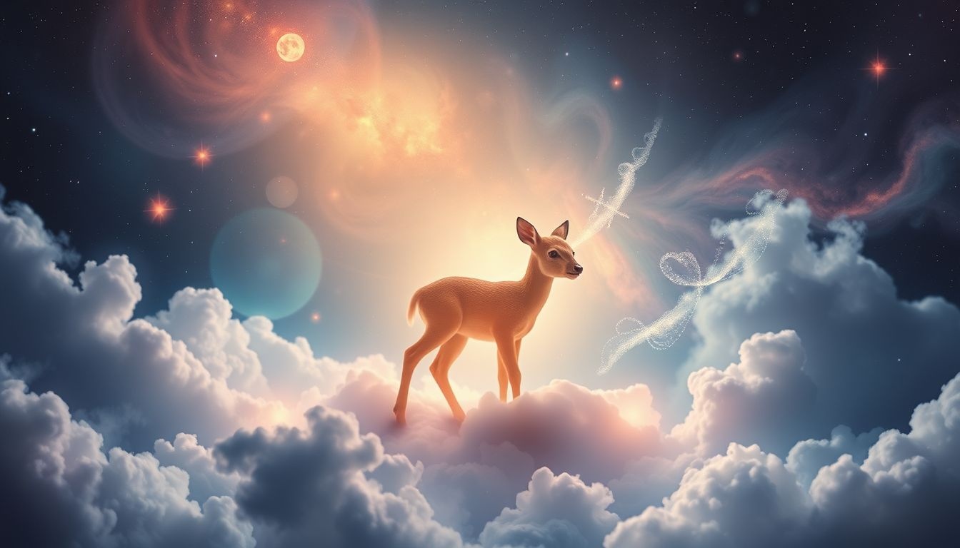 Een baby hertenbok symboliseert onschuld en nieuw begin in dromen.