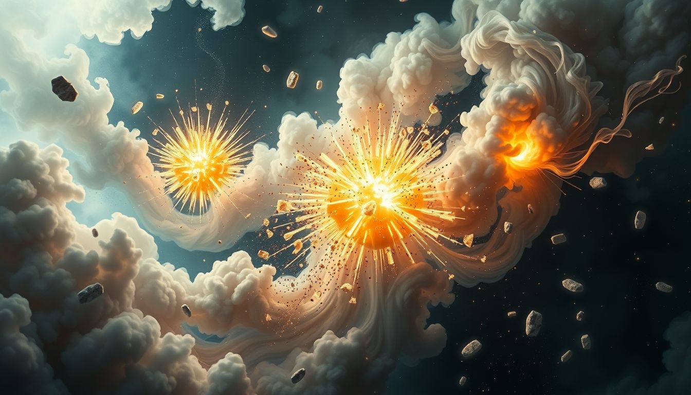 Droom 2: Dynamiet afsteken symboliseert onverwachte veranderingen en bevrijding.