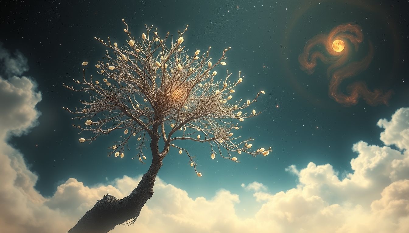 Een stervende acacia symboliseert vaak verlies en innerlijke transformatie.