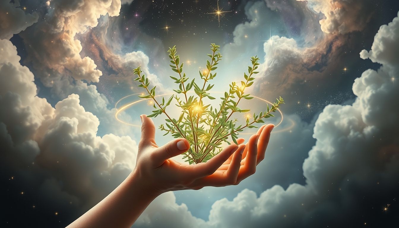 Tijm plukken symboliseert genezing en innerlijke kracht in dromen.