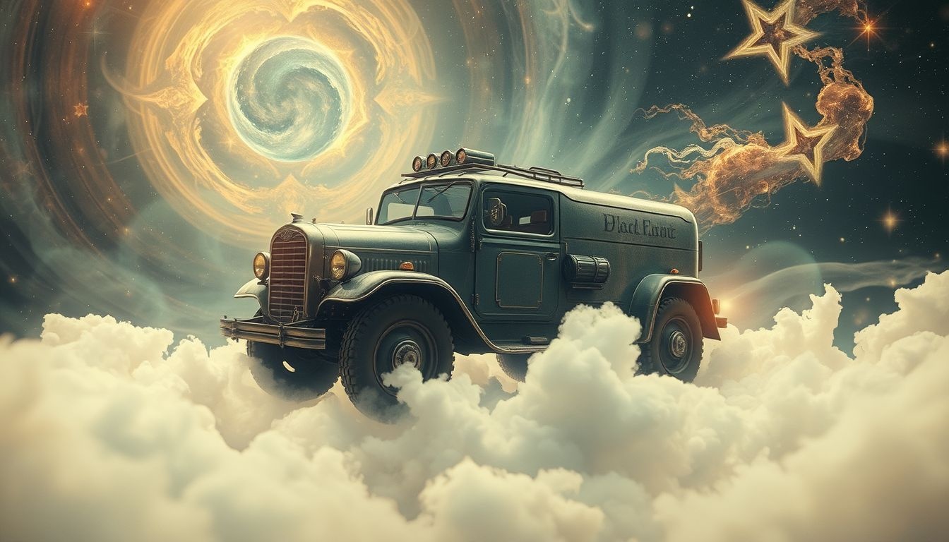 Een pantserwagen uit het verleden symboliseert bescherming en kracht.