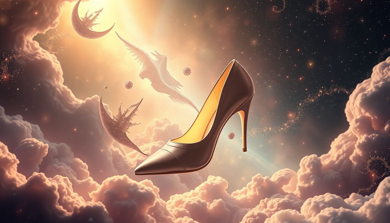 Dromen over stilettohakken in bekende omgeving symboliseren zelfvertrouwen en controle.