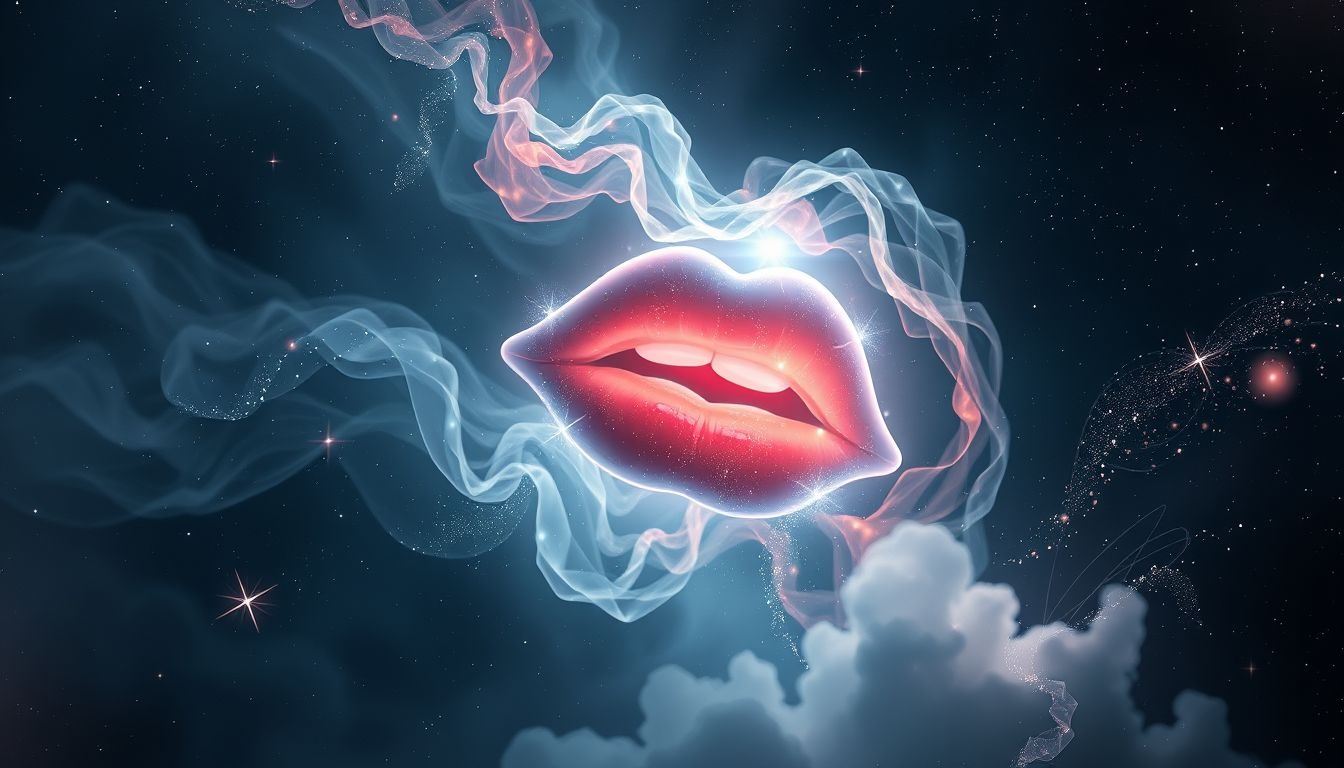Dromen over onbekende lippen symboliseert verborgen verlangens en mysterie.
