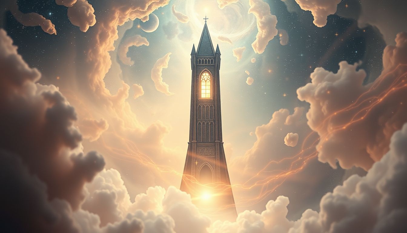 Een raam in een toren symboliseert uitzicht op nieuwe perspectieven.