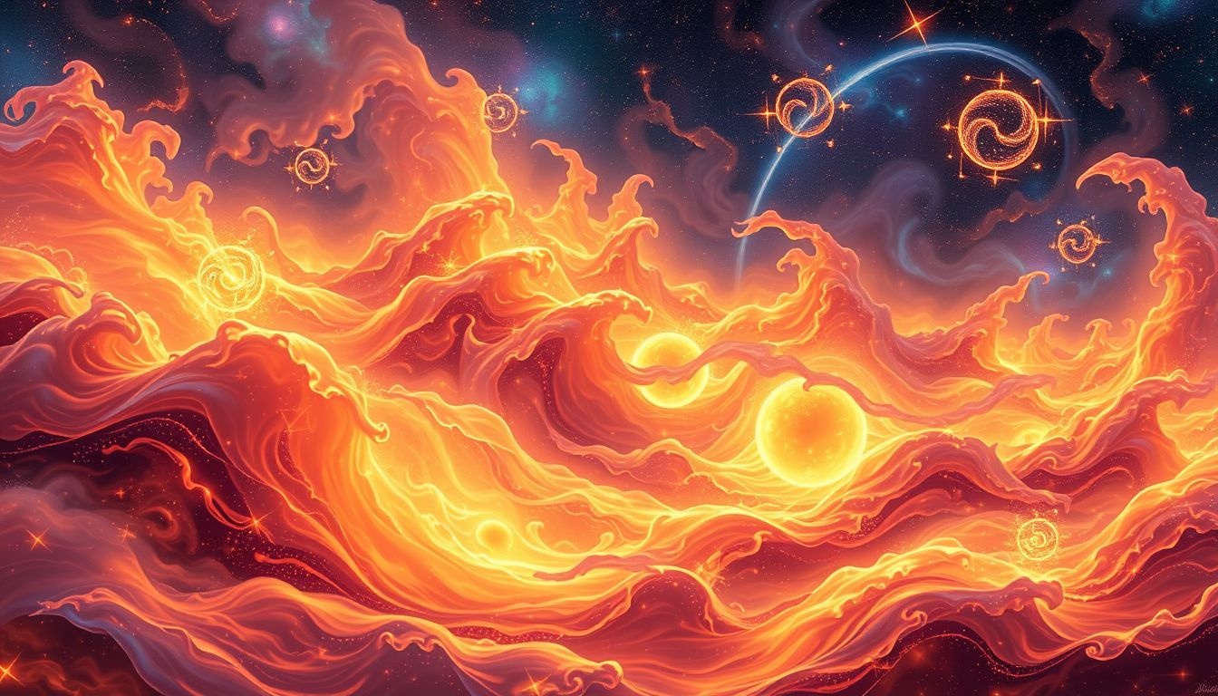 Een vlammenzee in dromen symboliseert vaak diepe innerlijke transformatie.