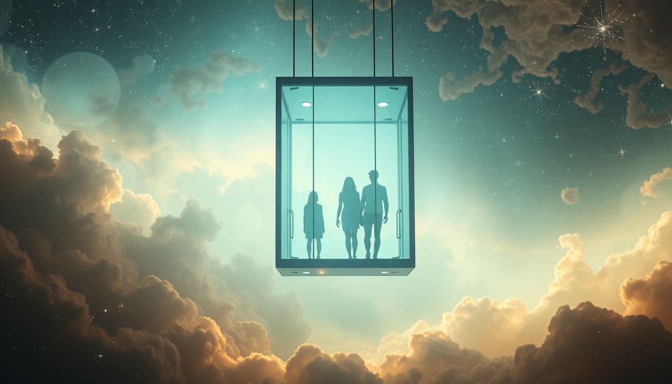 Vastzitten in een lift symboliseert vaak hulpeloosheid en stagnatie.