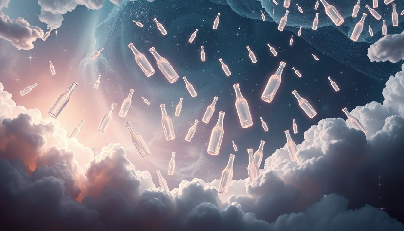 Droom 25 onthult overvloed en emotionele rijkdom via veel flesjes.