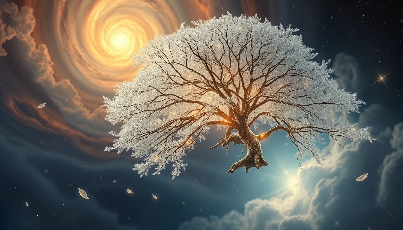 Een els in winter symboliseert innerlijke kracht en stilstand.