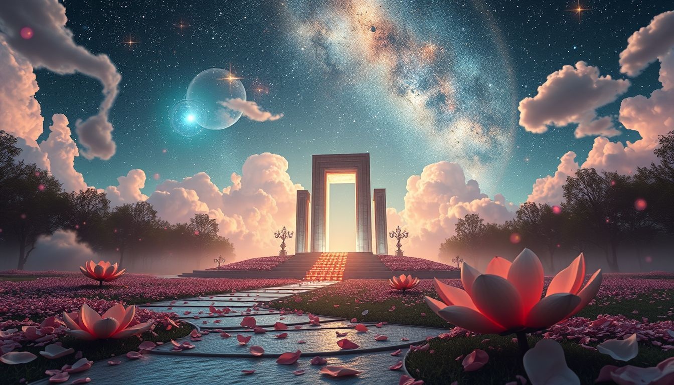 Een park met een monument symboliseert herinnering en innerlijke rust.