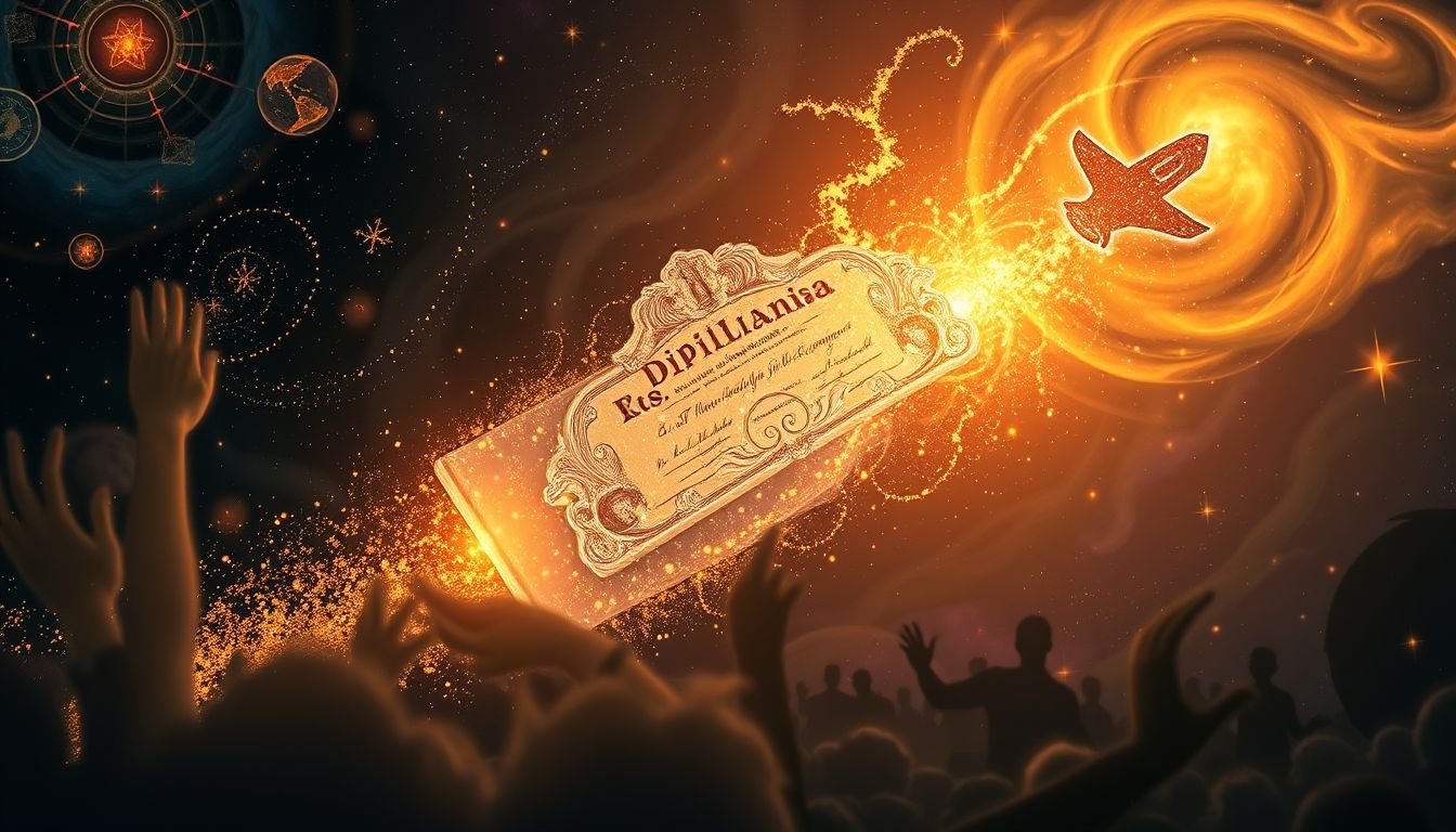 Dromen met adellijke diploma's symboliseren vaak vlucht uit verleden.