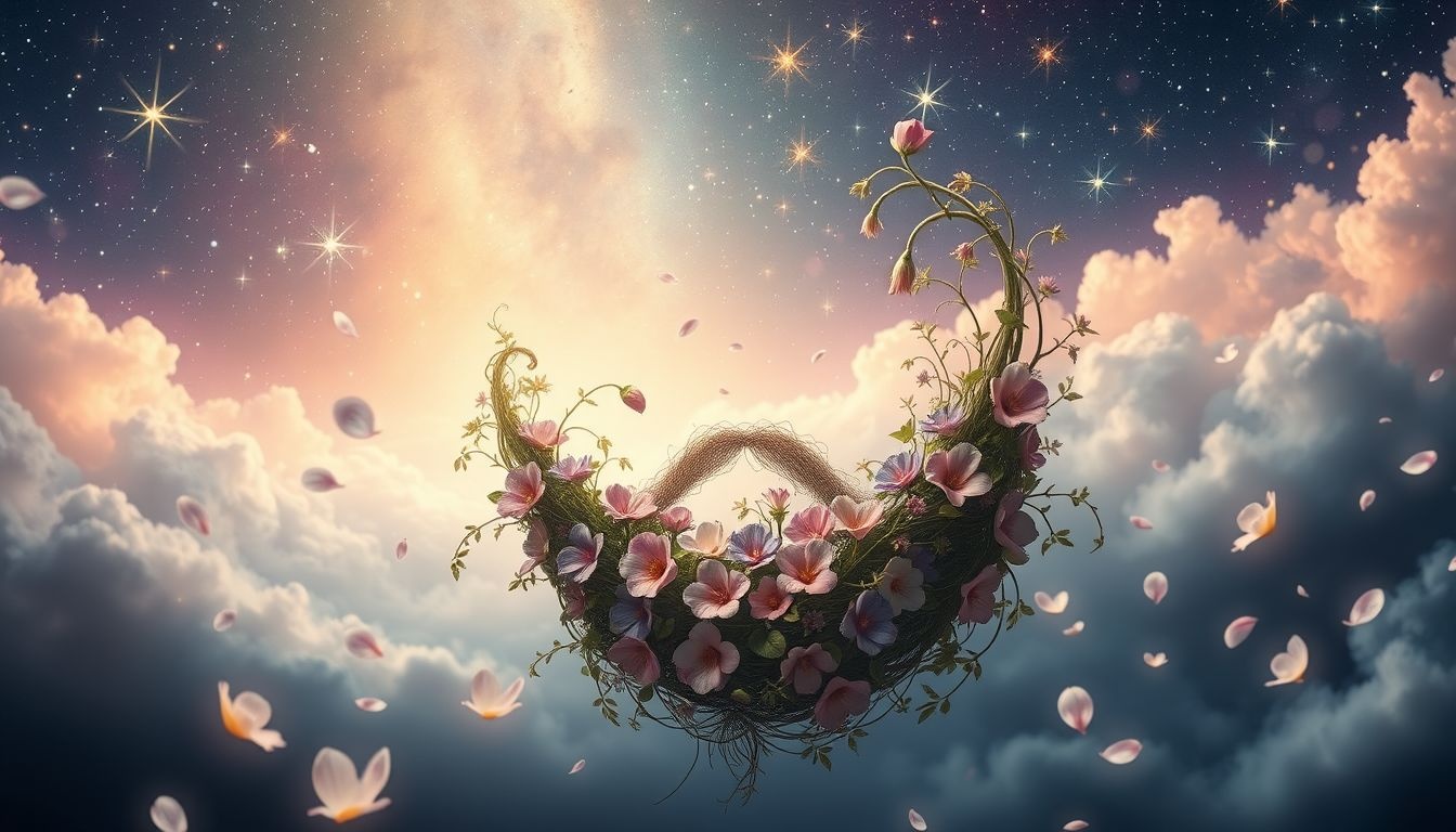 Een baard met bloemen symboliseert groei, creativiteit en zelfexpressie.