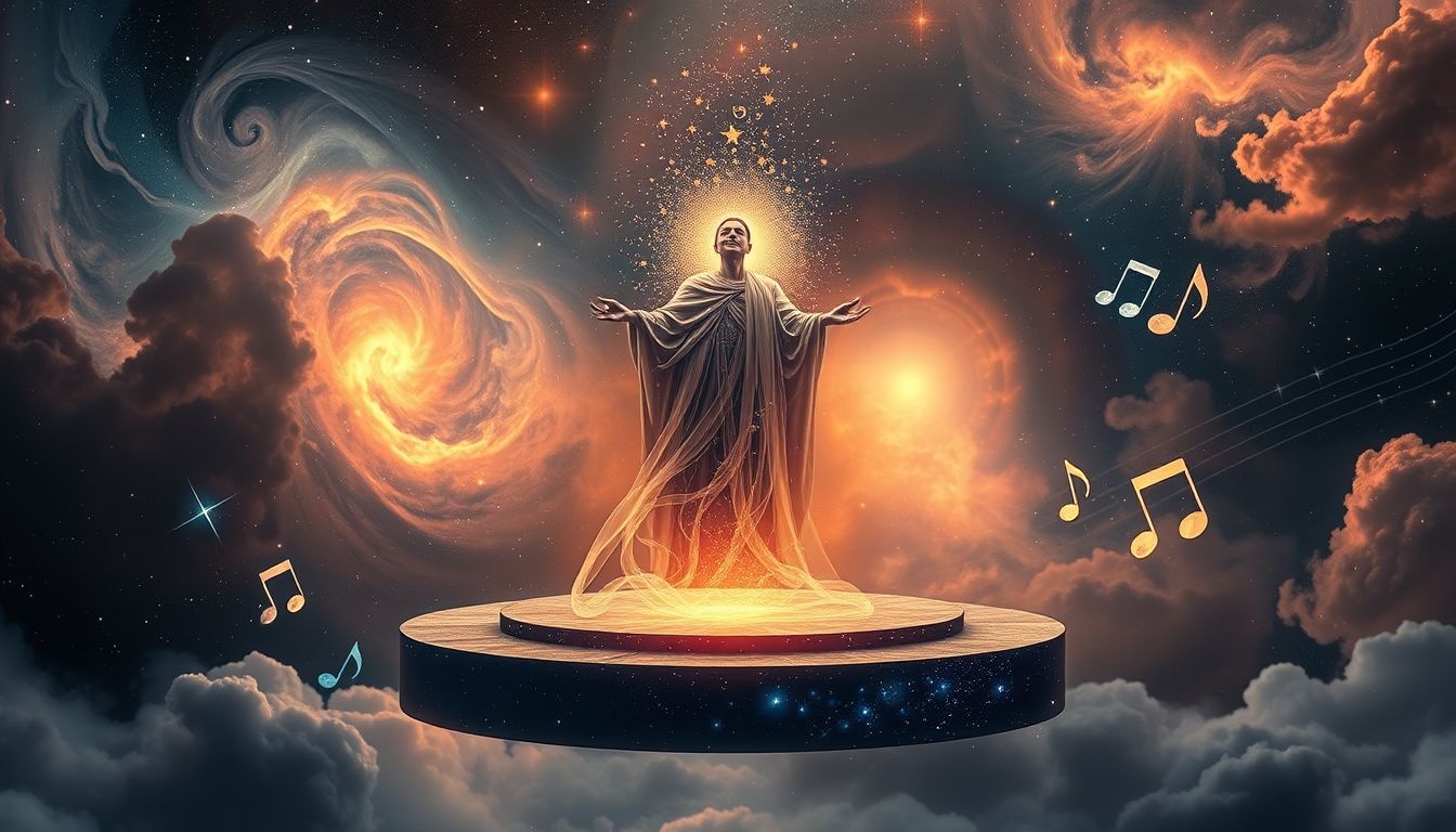 Dromen over tenor zang symboliseren moed en zelfexpressie op groot podium.