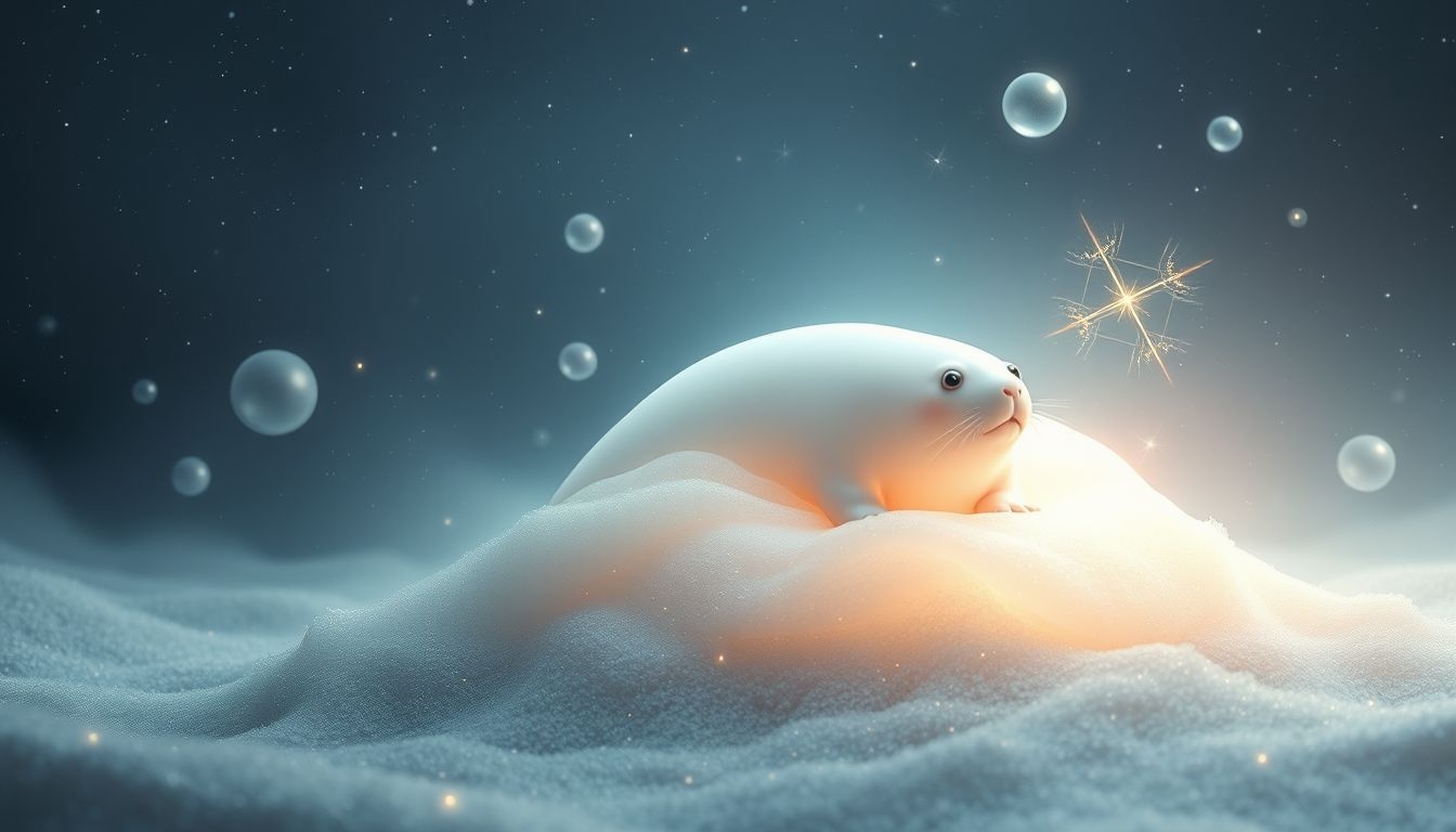 Een witte mol symboliseert onzichtbare kracht en spirituele zuivering.