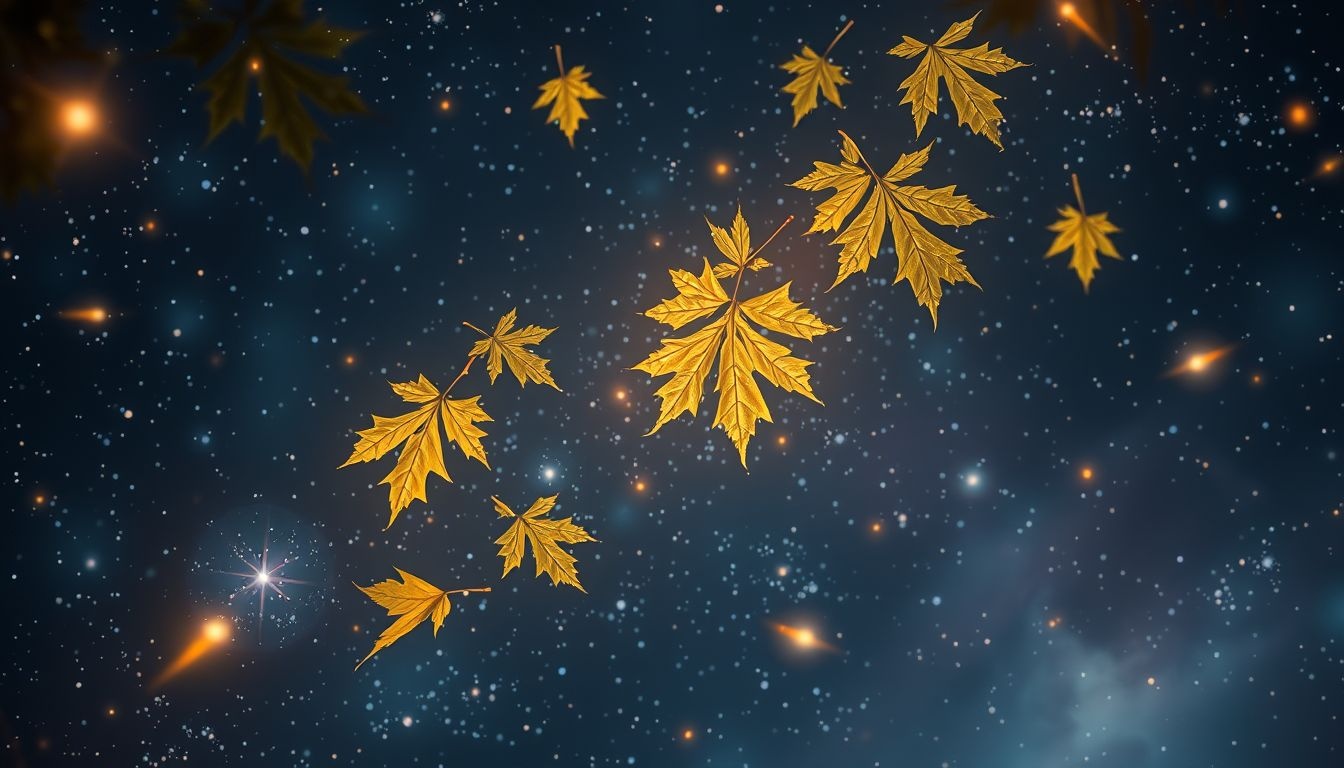 Het zien van elsbladeren vallen symboliseert loslaten en verandering.