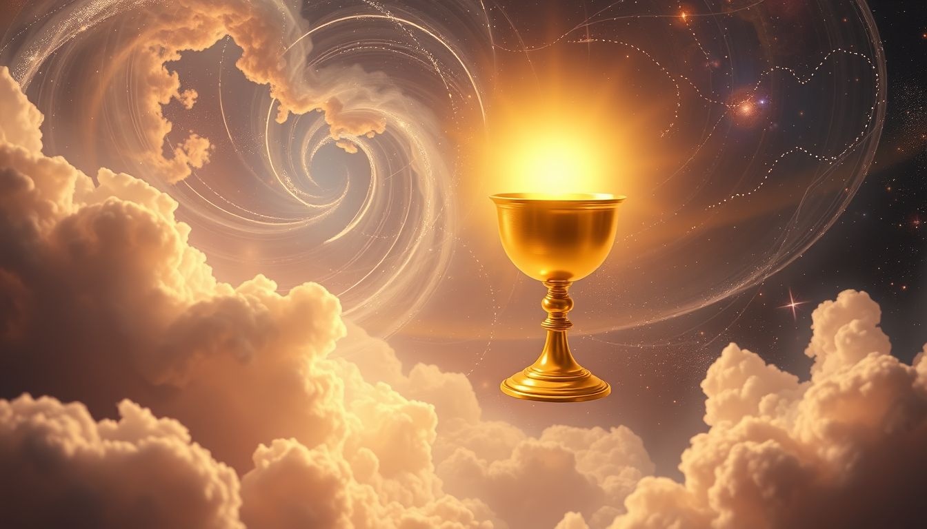 Een gouden beker dromen symboliseert succes en persoonlijke triomf.