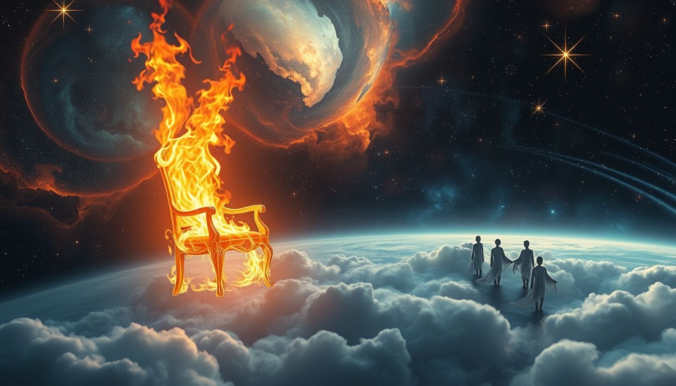 Onverschilligheid bij brandende stoel symboliseert emotionele afstand en passiviteit.