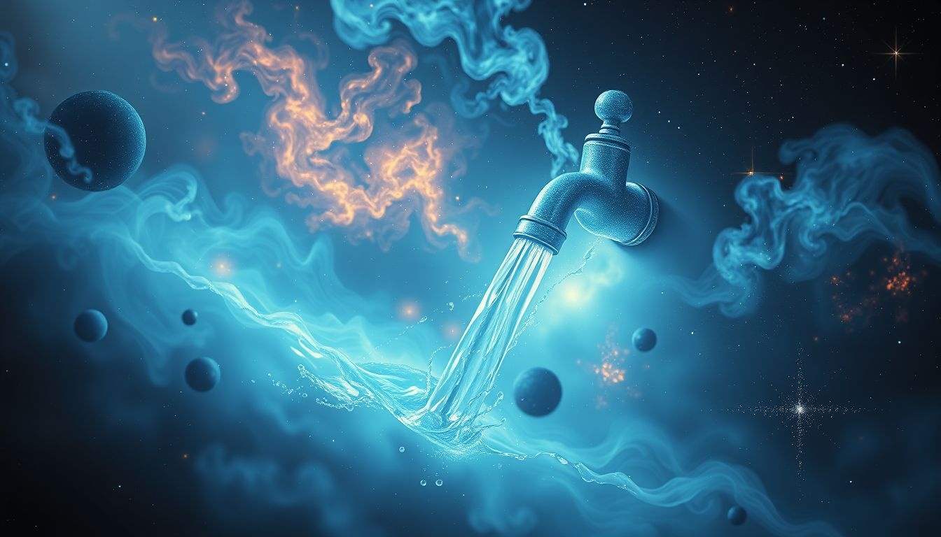 Een kraan met kokend water symboliseert intense emoties of stress.