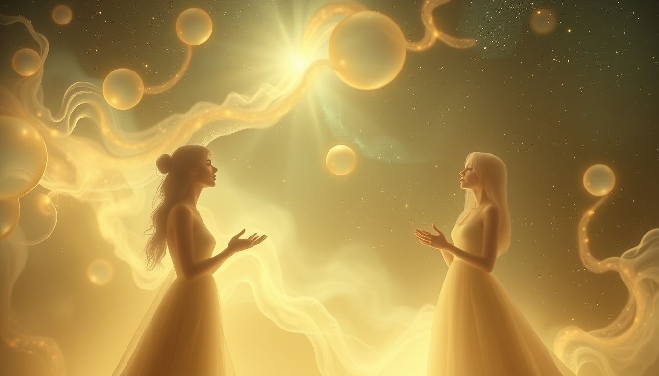 Praten met een overleden meid symboliseert achtergebleven emoties en afscheid.