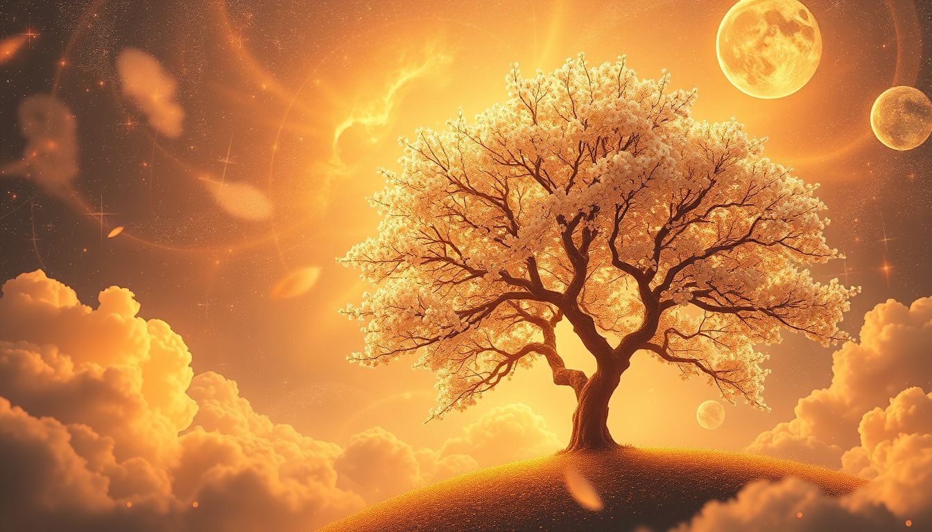 Dromen over kersenbomen in de zon symboliseren vreugde en groei.
