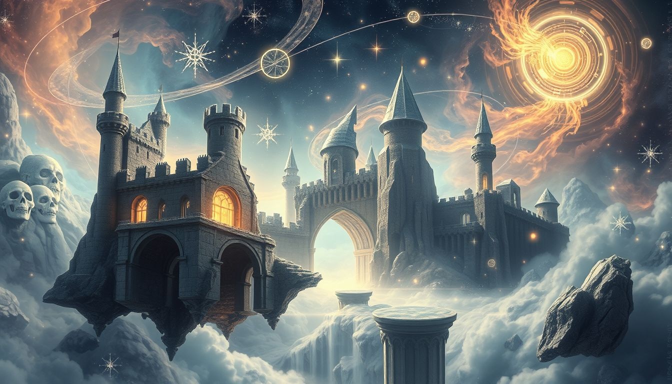 Droombeelden van kasteelruïnes symboliseren vaak verloren macht en herinneringen.