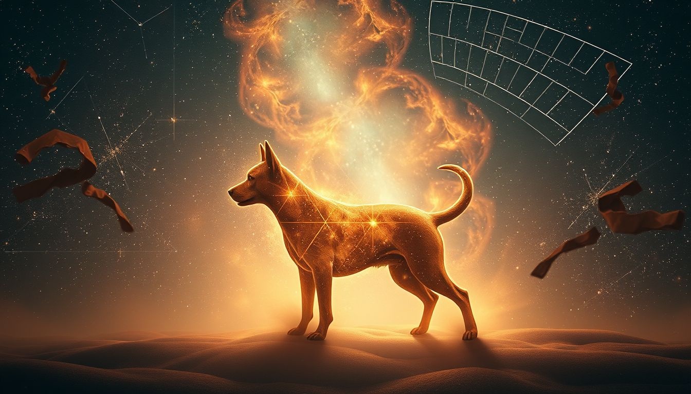 Een blaffende bruine hond signaleert onopgeloste innerlijke conflicten.