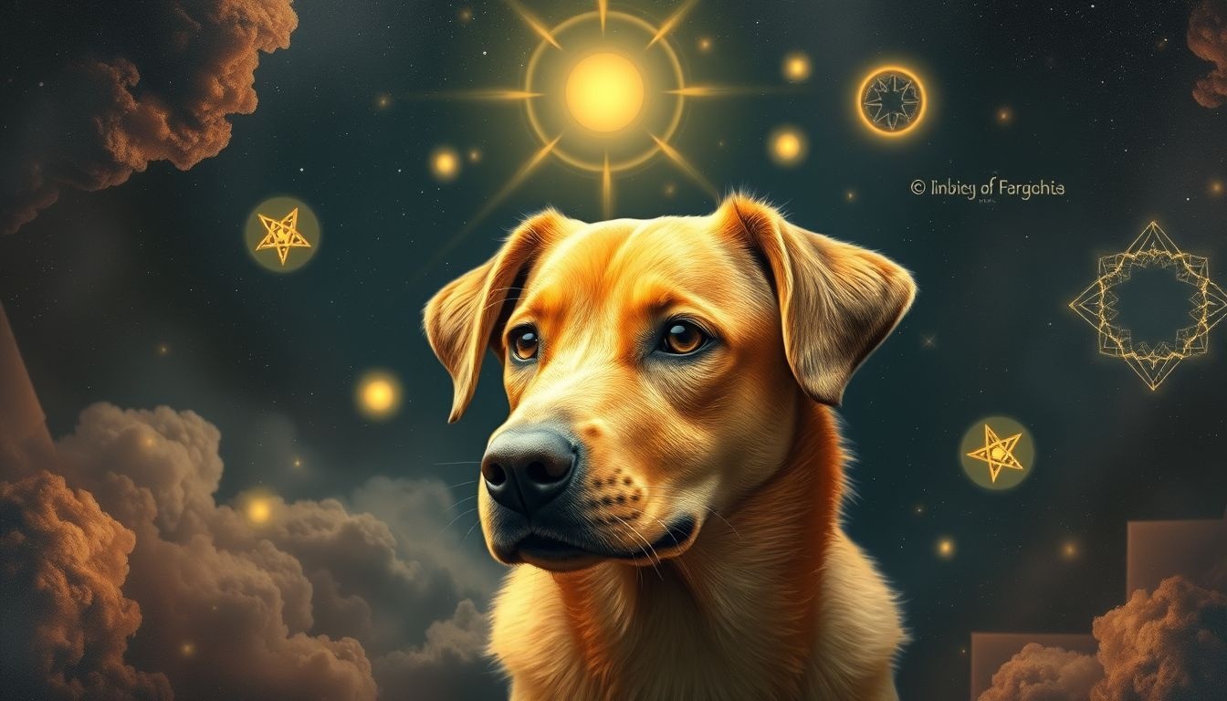 Een pratende bruine hond symboliseert verborgen innerlijke wijsheid en advies.