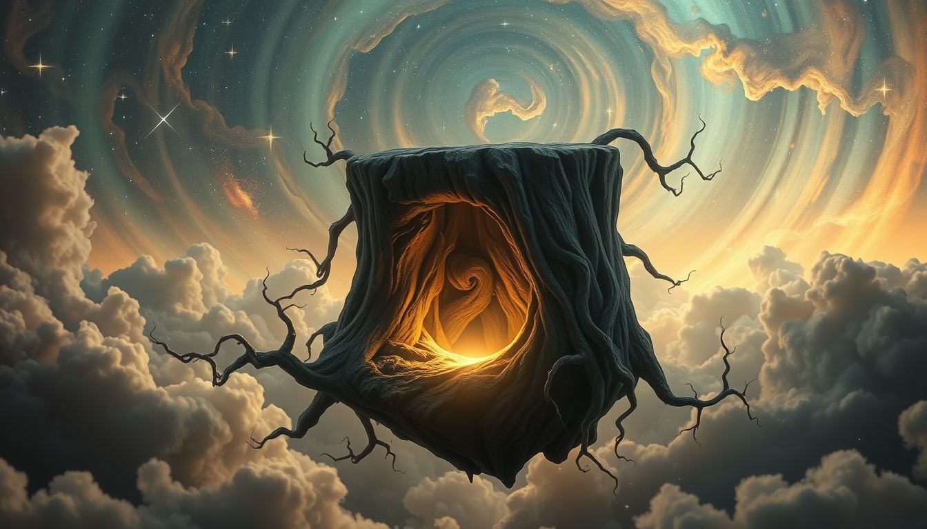 Een holle stronk in dromen symboliseert innerlijke leegte en onzekerheid.