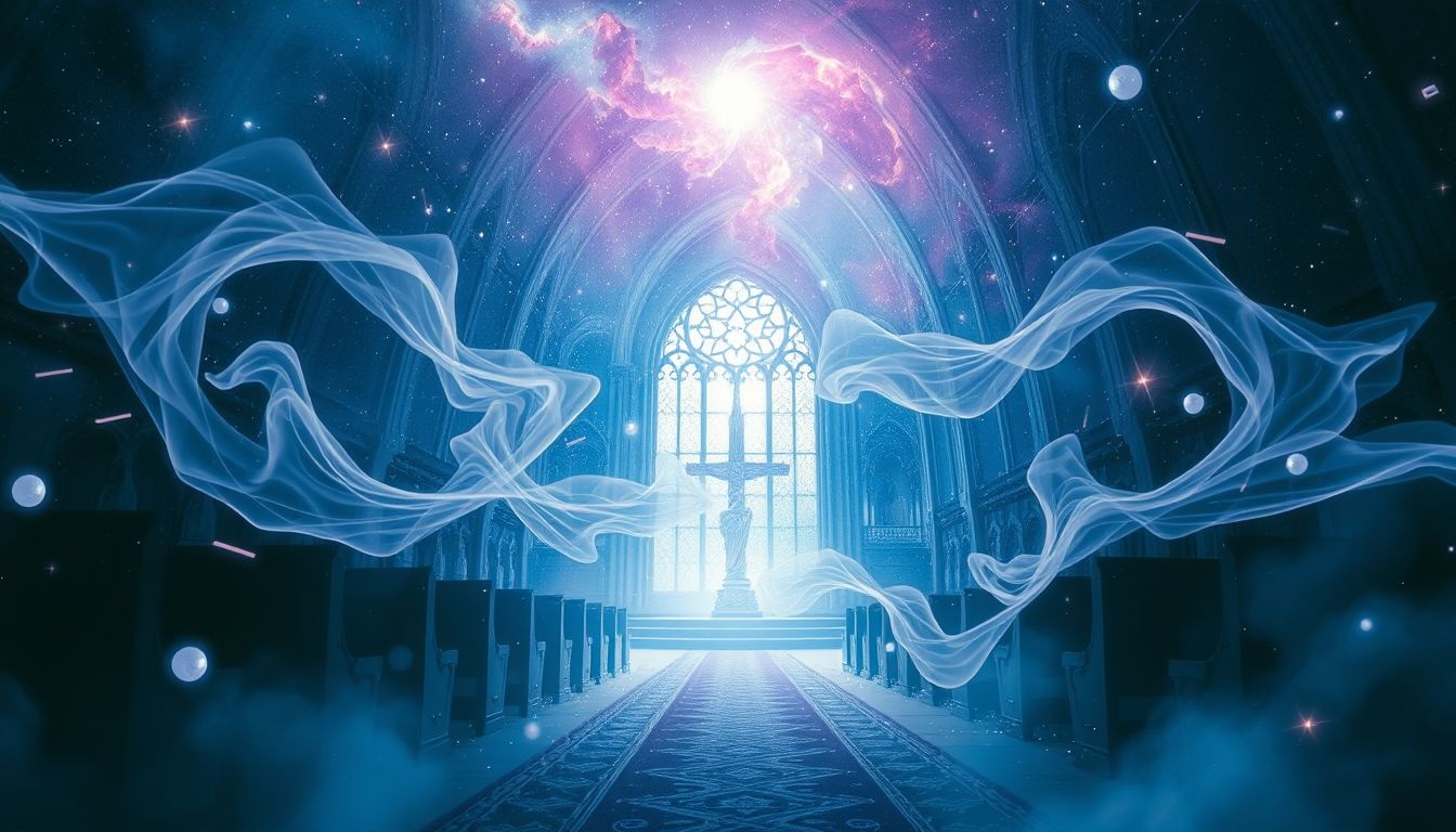 Een klaagzang in kerk symboliseert spirituele zuivering en loslaten.