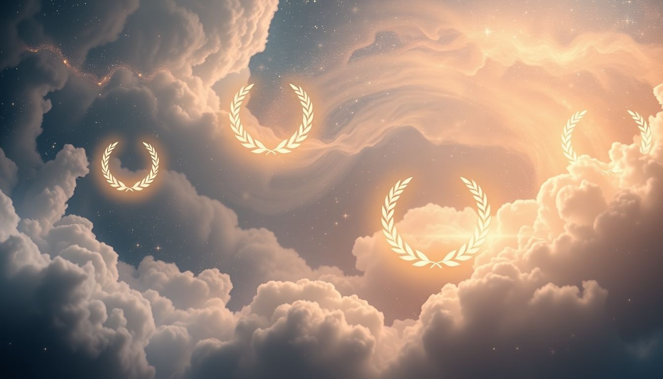 Een laurierkrans in dromen symboliseert erkenning en triomf.