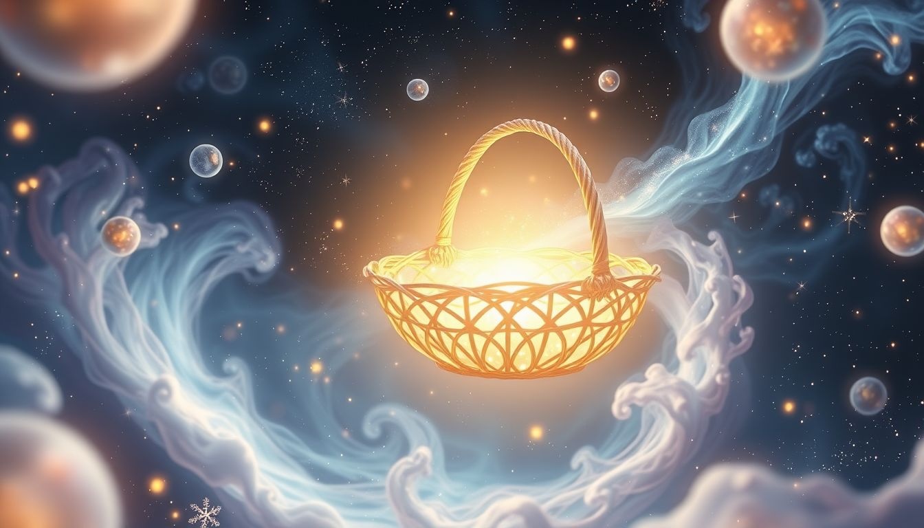 Een mandje vinden symboliseert nieuwe kansen en onverwachte geschenken.