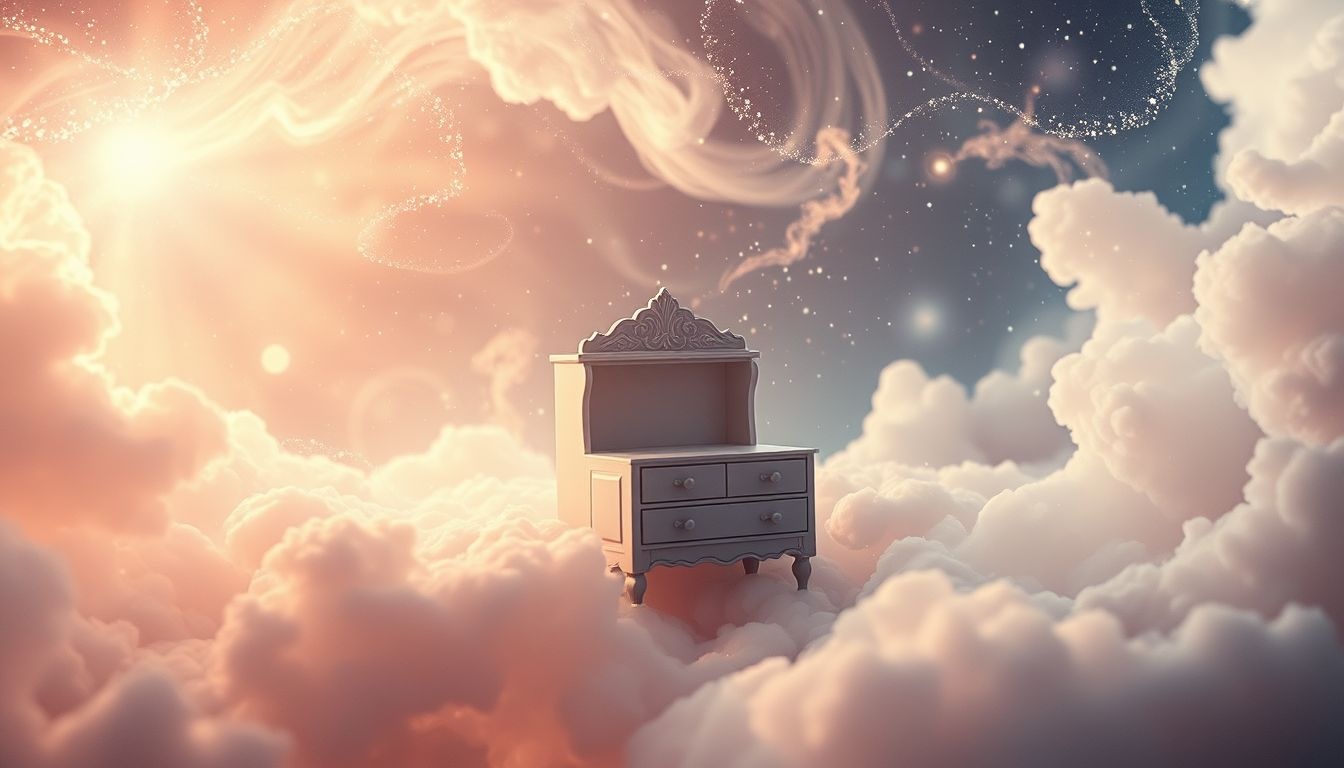 Een mini-chiffonier in dromen symboliseert kleine verborgen herinneringen.