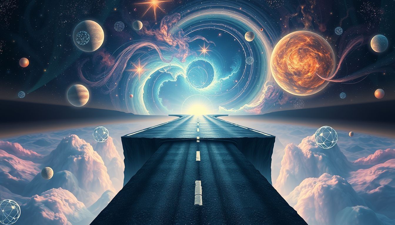 Een plots eindigende rijbaan symboliseert onverwachte obstakels in het leven.