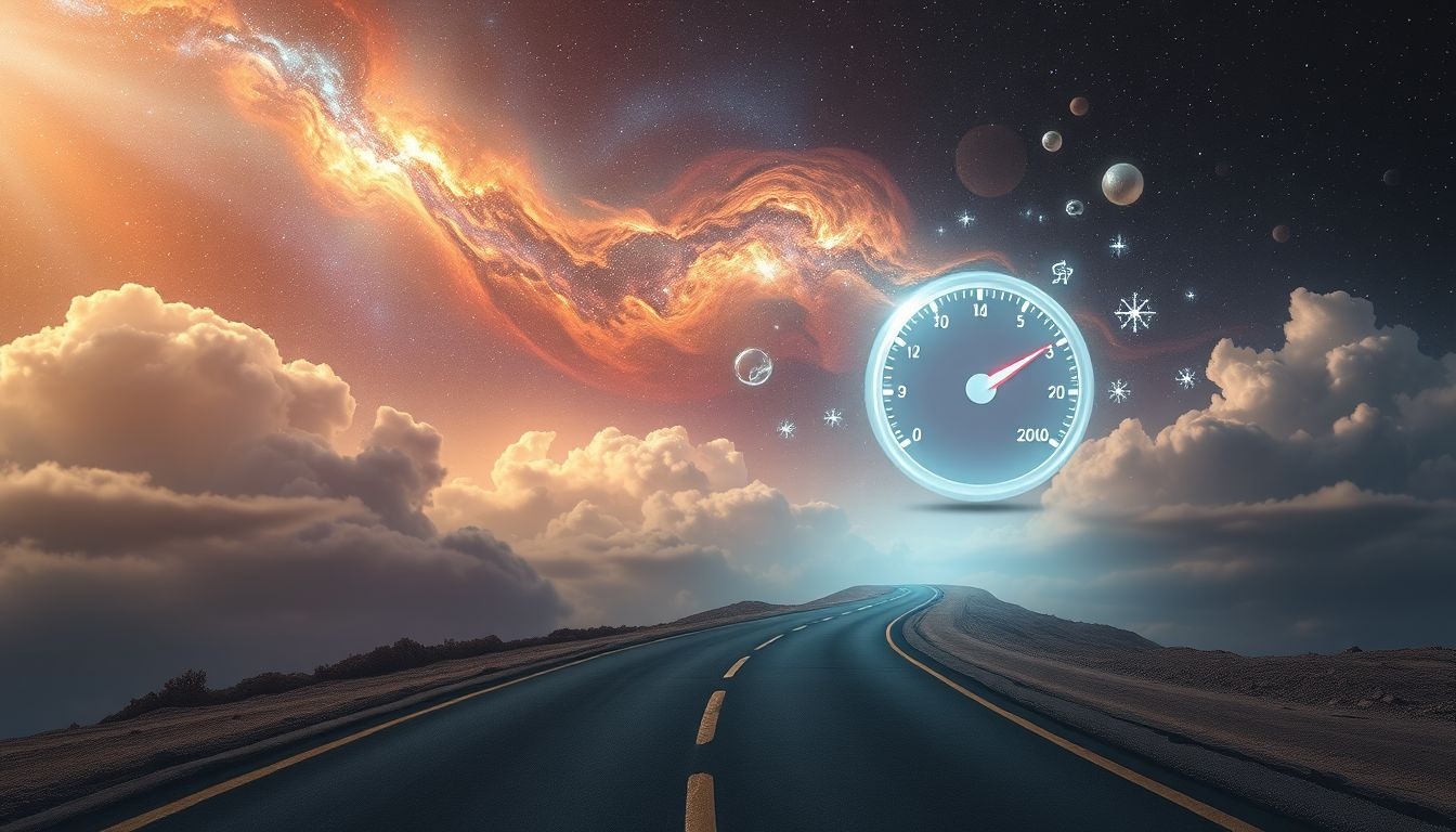 Een lege tank op rijbaan symboliseert energieverlies en onzekerheid.