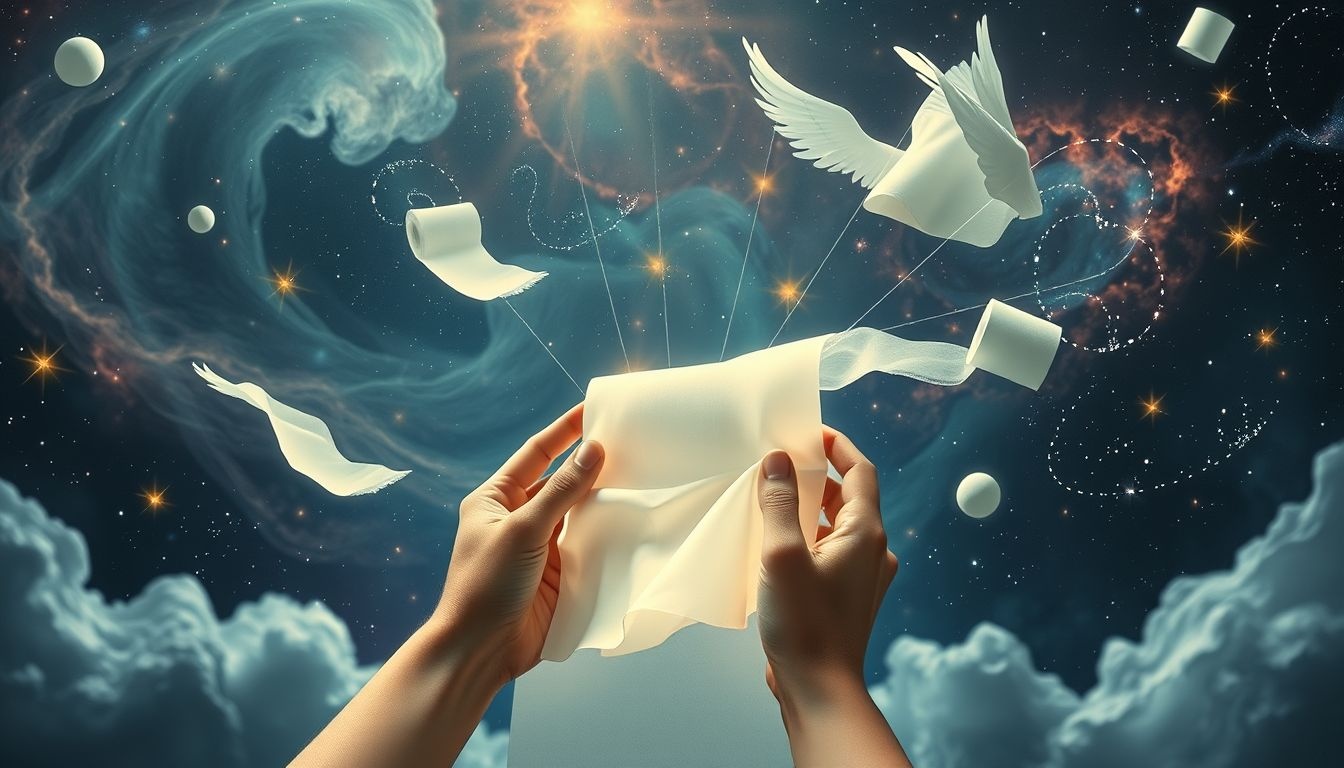 Toiletpapier maken in dromen symboliseert zelfzorg en voorbereidingen.