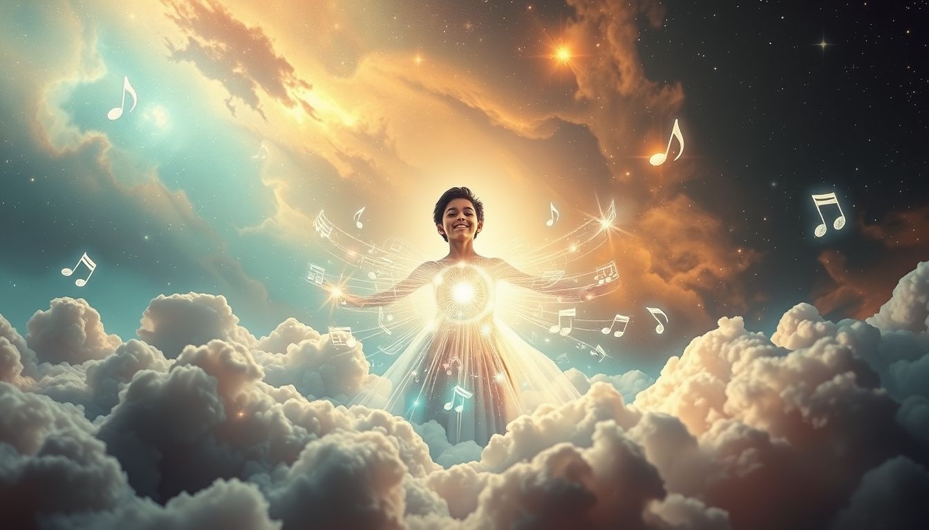 Een zelfverzekerde koorknaap symboliseert innerlijke kracht en harmonie.