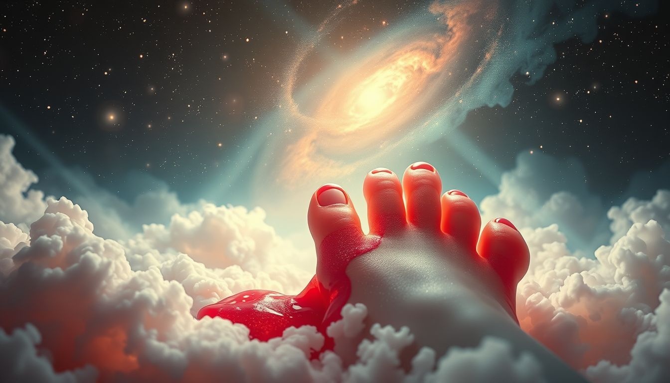 Dromen over bloedende teennagels symboliseert vaak innerlijke pijn.