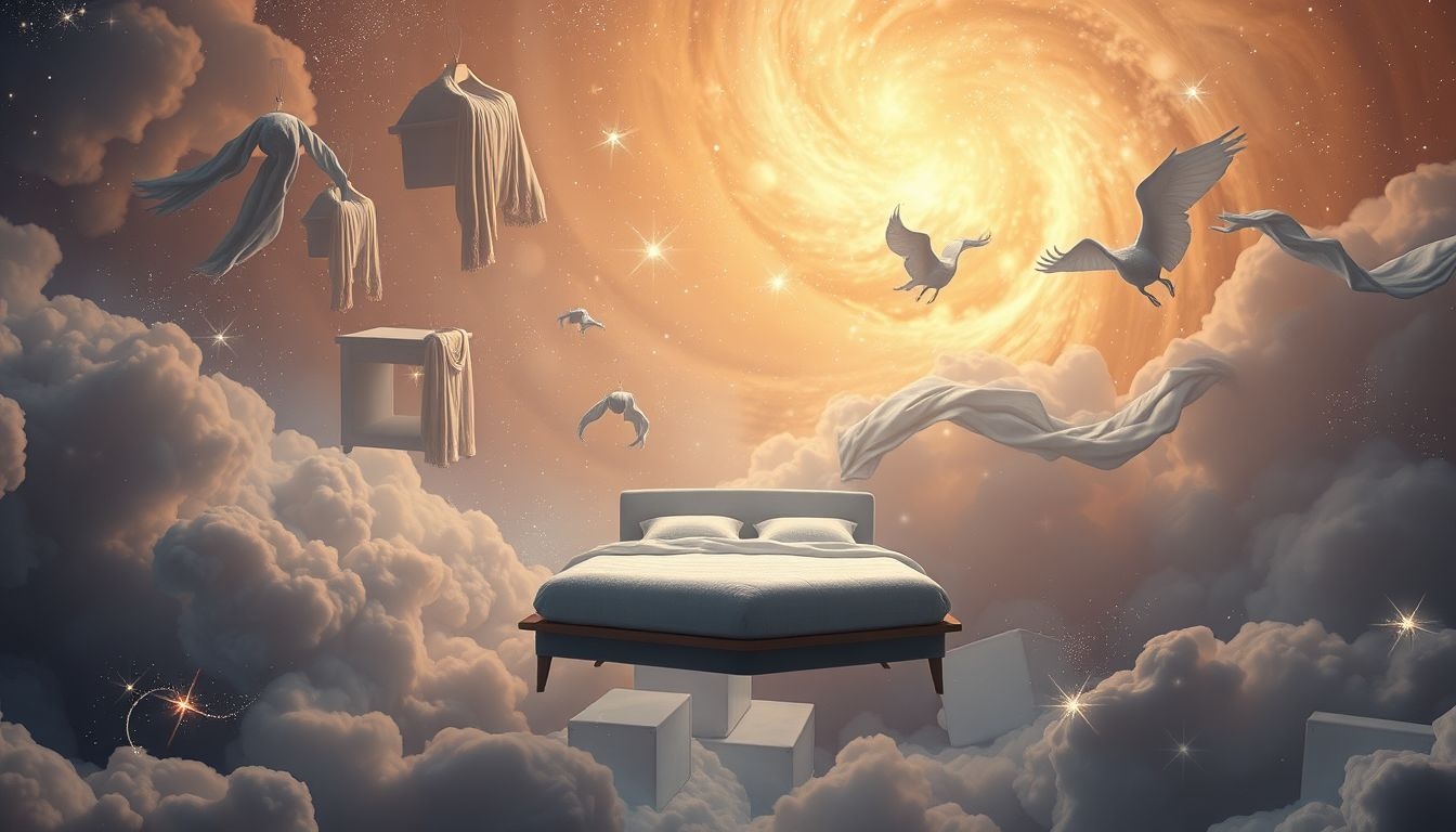 Dromen over een bed in een winkel symboliseert keuzevrijheid en zekerheid.