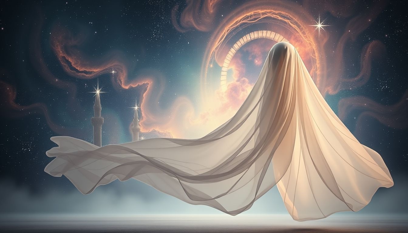 Dromen over een chador in een moskee symboliseert spirituele bescherming en verbondenheid.