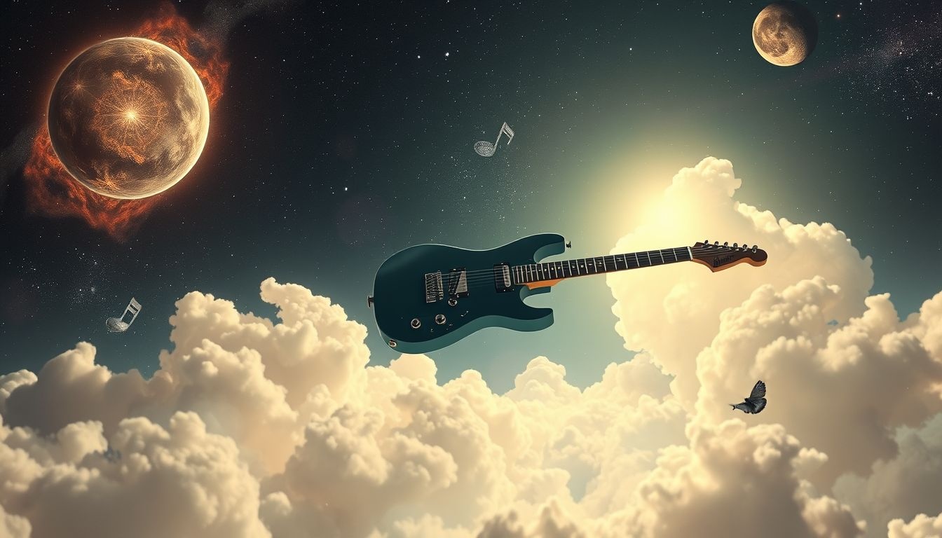 Dromen over een elektrische gitaar zonder snaren symboliseren creatieve blokkades.